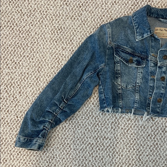 We The Free Distressed Blue Denim Jacket - Picture 2 of 6